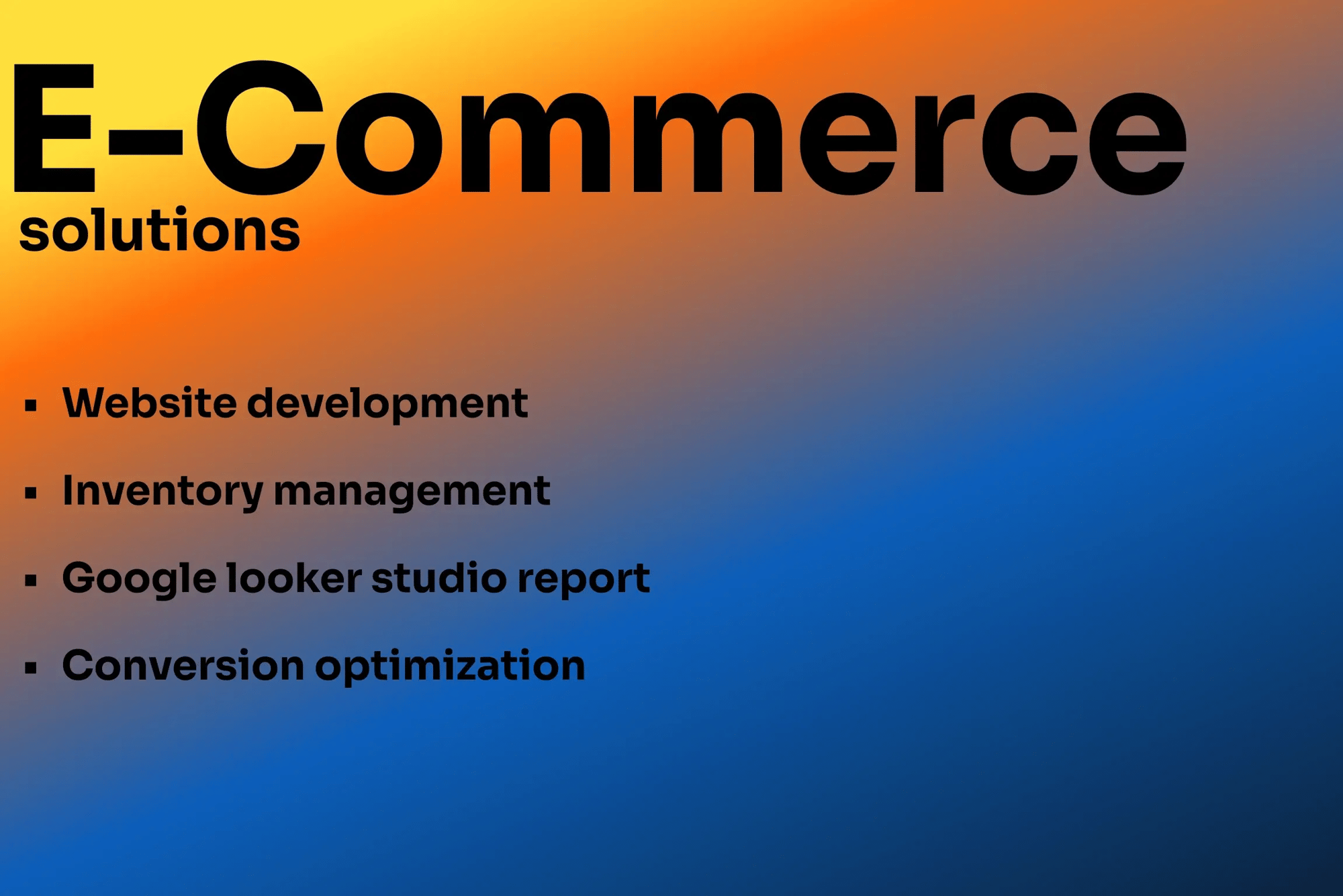 E-Commerce Solutions