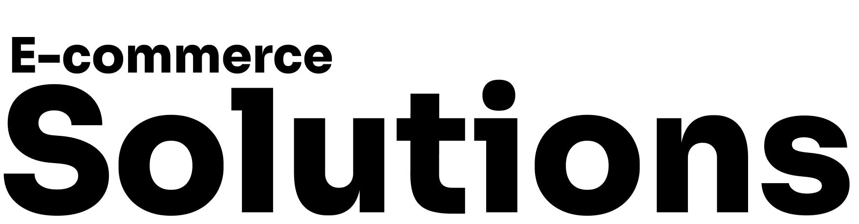 E-commerce solution